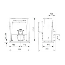 Schiebetorantrieb CAME BKS22TGS (400 V)